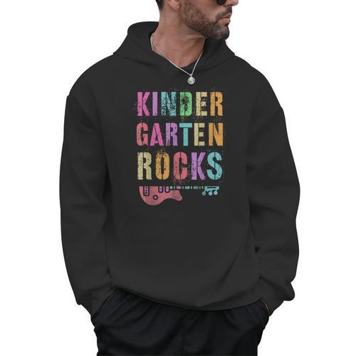 KINDERGARTEN ROCKS Teacher Crew Rock Star Kinder Team Men Hoodie - teacherstshirts.com