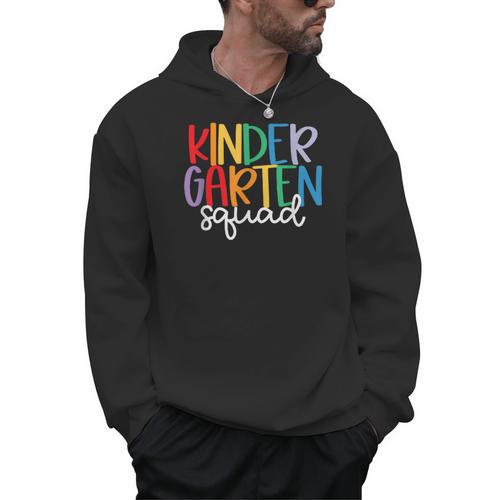 Kindergarten Squad Team Crew Teacher Back To School Men Hoodie - teacherstshirts.com AU