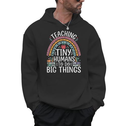 Kindergarten Teacher Tiny Humans Pre-School Teacher Men Hoodie - teacherstshirts.com DE