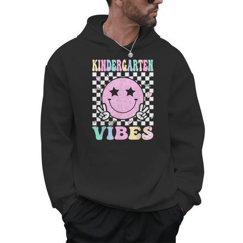 Kindergarten Vibes First Day Of School Kindergarten Teacher Men Hoodie - teacherstshirts.com UK