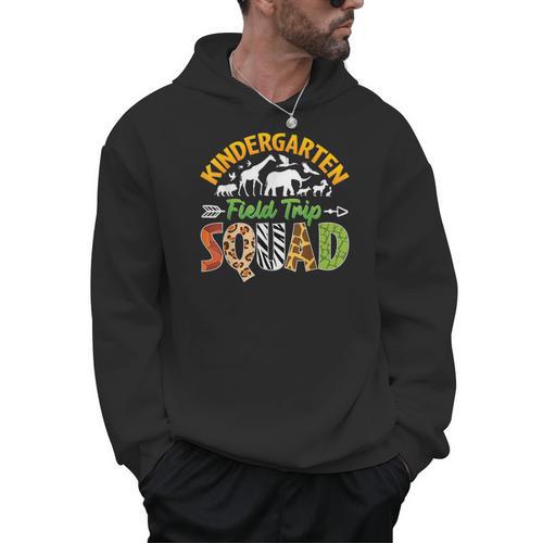 Kindergarten Zoo Field Trip Squad Matching Teacher Students Men Hoodie - teacherstshirts.com AU