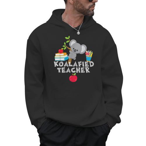 Koalafied Teacher Proud School Teacher Koala Cute T-Shirt Men Hoodie - teacherstshirts.com UK