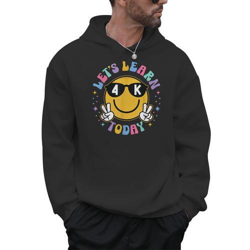 Lets Learn Today Shirt Smile Face 4K Teacher Back To School Men Hoodie - teacherstshirts.com