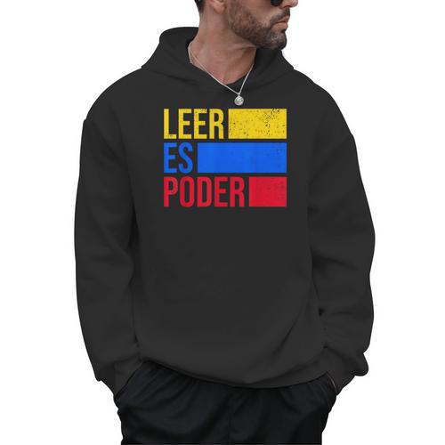 Leer Es Poder Colombian Spanish Teacher Maestra Colombia Men Hoodie - teacherstshirts.com DE