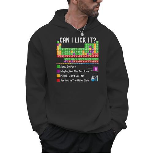 Can I Lick It Periodic Table Chart Science Teacher Cool Meme Men Hoodie - teacherstshirts.com AU