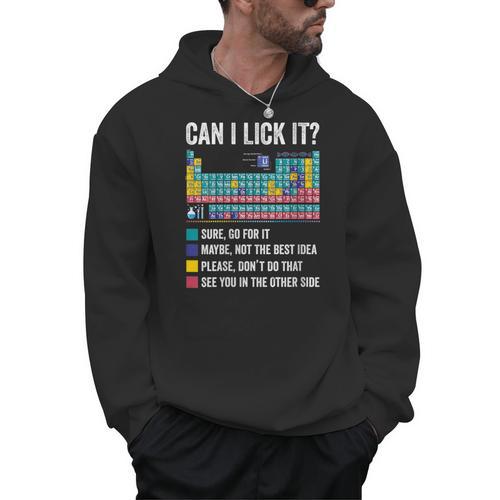 Can I Lick It Periodic Table Of Elements Science Teacher Men Hoodie - teacherstshirts.com AU