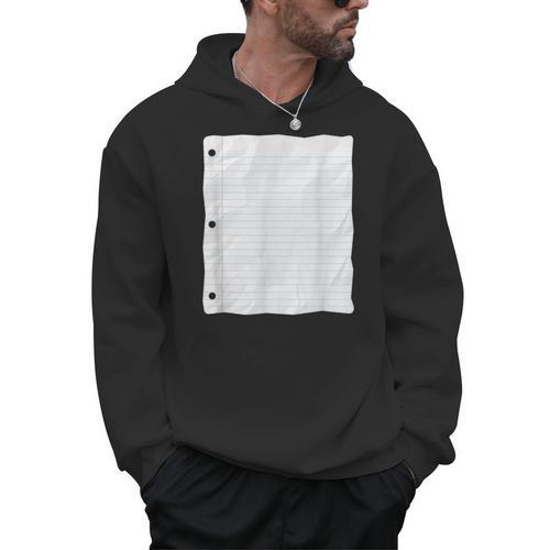 Lined Paper Notebook Halloween Costume For Students Teachers For Men Women Kids Men Hoodie - teacherstshirts.com