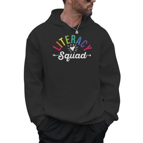 Literacy Squad Reading Teacher Interventionist Specialist Men Hoodie - teacherstshirts.com AU