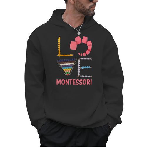 Love Montessori Education Math Teacher Men Hoodie - teacherstshirts.com CA