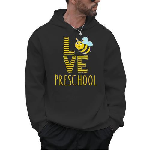 Love Preschool Back To School Yellow Bee Preschool Teacher For Men Women Girls Kids Men Hoodie - teacherstshirts.com
