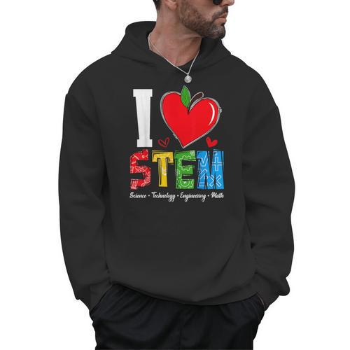 I Love STEM Student Teacher 1st Day Of School Back To School Men Hoodie - teacherstshirts.com