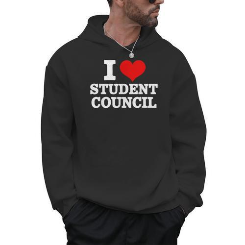 I Love Student Council Student Teacher Men Hoodie - teacherstshirts.com DE