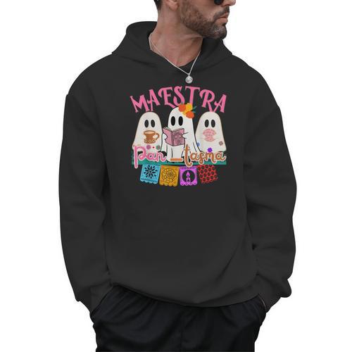 Maestra Pantasmas Conchas Teacher Mexican Halloween Men Hoodie - teacherstshirts.com UK