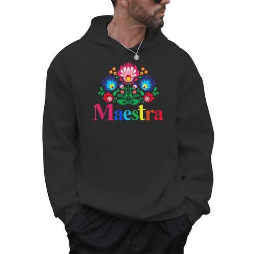 Maestra Proud Spanish Teacher Bilingual Teacher Latina Men Hoodie - teacherstshirts.com AU