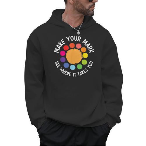 Make Your Mark For a International Dot Day Teacher Dot Lover Men Hoodie - teacherstshirts.com AU