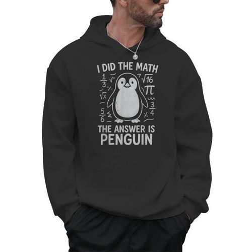 I Did The Math The Answer Is Penguin Math Teacher Men Hoodie - teacherstshirts.com AU
