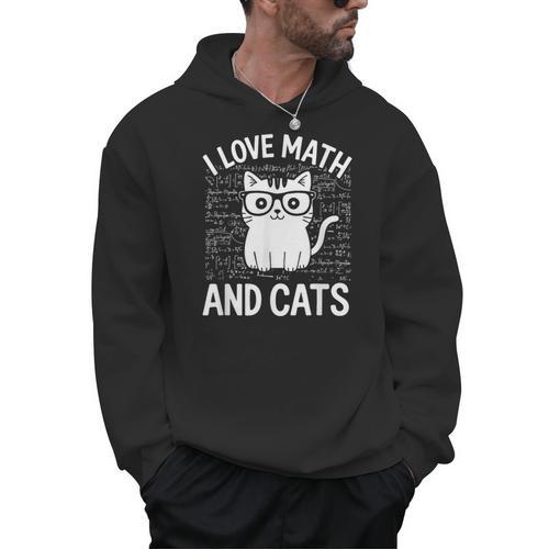 Math And Cats Apparel For Teachers Students Cat Lovers Men Hoodie - teacherstshirts.com CA
