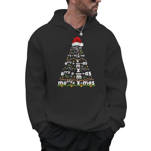 Math Equation Merry Xmas Season Teacher Christmas Tree Men Hoodie - teacherstshirts.com AU