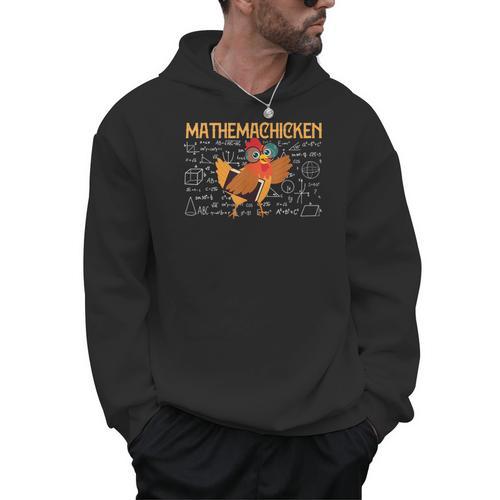 Math Nerd The Mathemachicken a Math Teacher Men Hoodie - teacherstshirts.com