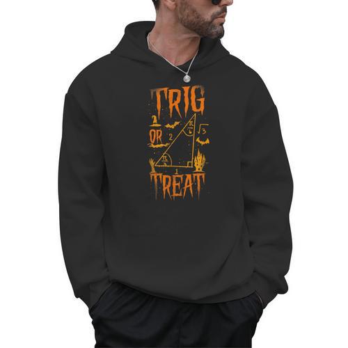 Math Teacher Nerd Student Halloween Trig Or Treat Men Hoodie - teacherstshirts.com AU