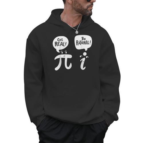 Math Teacher Math Student Be Real Get Rational Men Hoodie - teacherstshirts.com
