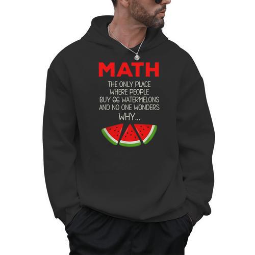 Math Watermelon Calculation Joke Teacher Student Men Hoodie - teacherstshirts.com