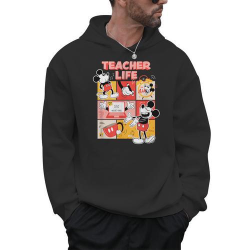 Mickey Mouse Teacher Life Men Hoodie - teacherstshirts.com