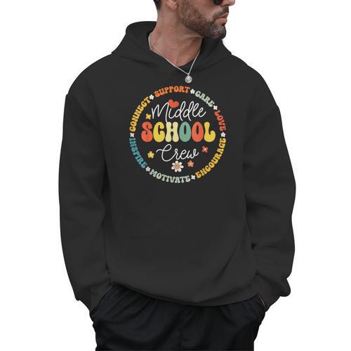 Middle School Crew Back To School For Teacher Men Hoodie - teacherstshirts.com