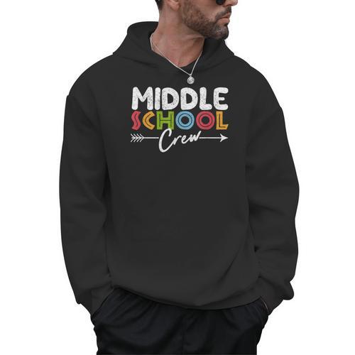 Middle School Crew Retro Teacher Student Vintage Men Hoodie - teacherstshirts.com