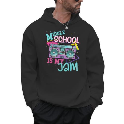 Middle School Is My Jam Cute Teacher Shirt 80's 90's Styl Men Hoodie - teacherstshirts.com