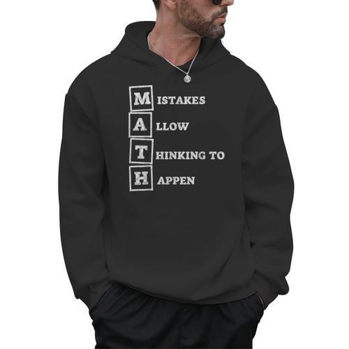 Mistakes Allow Thinking To Happen School Math Teacher Men Hoodie - teacherstshirts.com UK