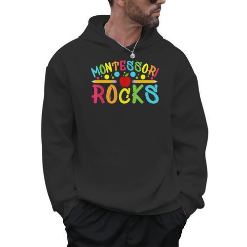 Montessori Rocks Montessori Teacher Back To School Men Hoodie - teacherstshirts.com AU