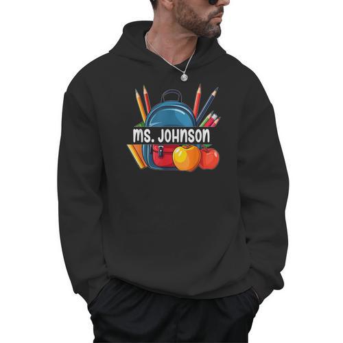 Ms Johnson Personalized Name Back To School Teacher For Men Women Kids Men Hoodie - teacherstshirts.com AU