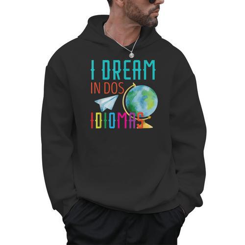 Multilingual Teacher In Dos Idiomas Linguist Language Men Hoodie - teacherstshirts.com