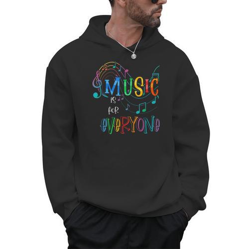 Music Is For Everyone Love For Music Teachers Men Hoodie - teacherstshirts.com UK