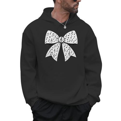 Music Notes Coquette Bow Music Teacher School Musician Band Men Hoodie - teacherstshirts.com AU