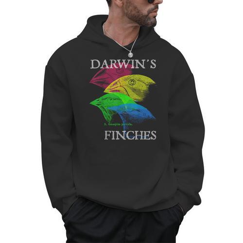Nerdy Darwin's Finches Evolution Science Biology Teacher Men Hoodie - teacherstshirts.com CA
