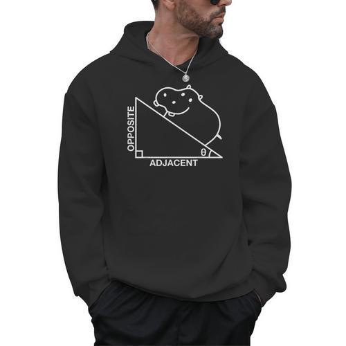Nerdy Hippotenuse Hypotenuse Hippopotamus Math Teacher Men Hoodie - teacherstshirts.com AU