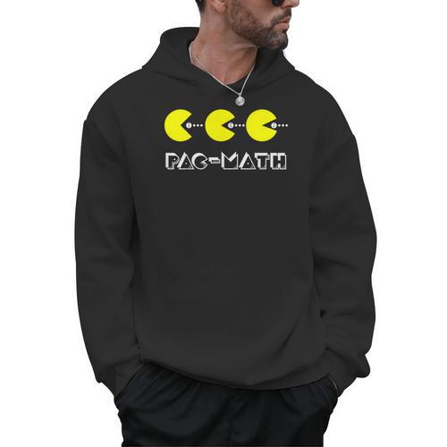 Nerdy Pac-Math Nom Retro Game Precalculus Math Teacher Men Hoodie - teacherstshirts.com CA