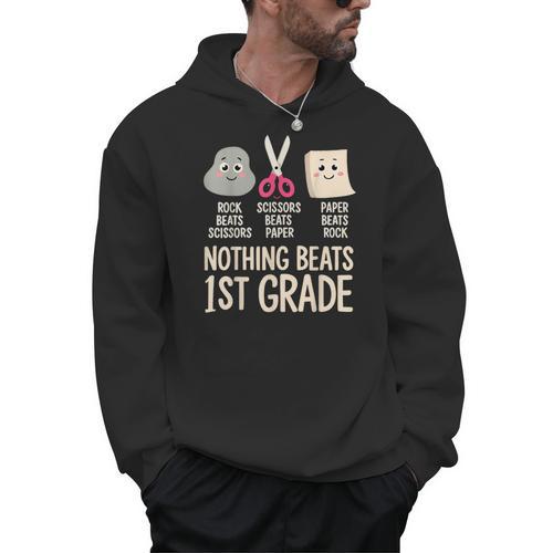 Nothing Beats 1st Grade Back To School Kids Teachers Men Hoodie - teacherstshirts.com AU