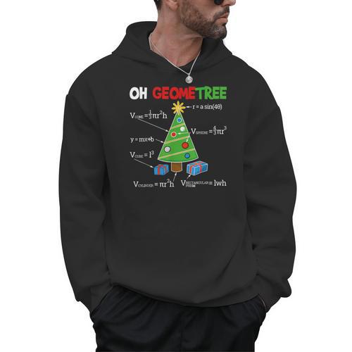 Oh Geometree Christmas Tree Geometry Math Teacher Men Hoodie - teacherstshirts.com UK