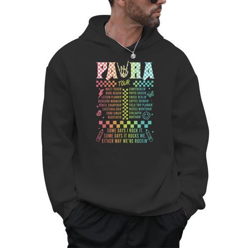 Para Tour Paraprofessional Squad Rock Teacher Back To School Men Hoodie - teacherstshirts.com CA