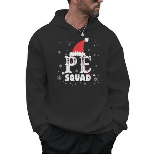 PE Squad Christmas PE Teacher Matching Xmas Men Hoodie - teacherstshirts.com DE