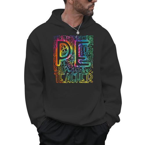 PE Teacher Phys Ed Tie Dye Physical Education Appreciation Men Hoodie - teacherstshirts.com UK