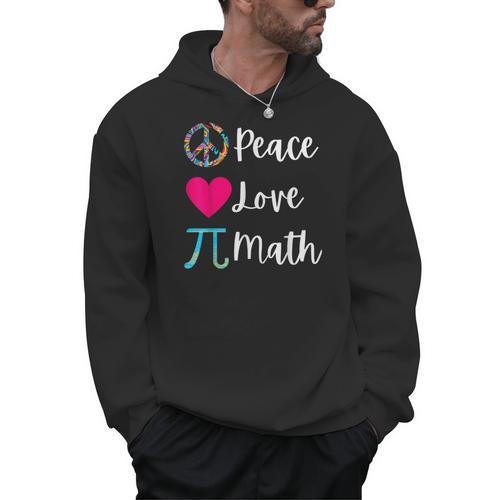 Peace Love Math Maths Teacher Pi Symbol Men Women Men Hoodie - teacherstshirts.com DE