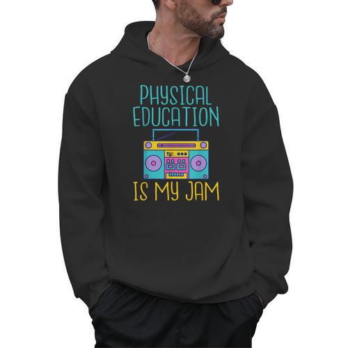 Physical Education Is My Jam PE Teacher Men Hoodie - teacherstshirts.com CA