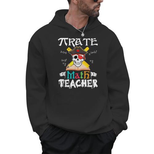 Pirate Math Teacher Skull Pirate Halloween Costume Men Hoodie - teacherstshirts.com UK