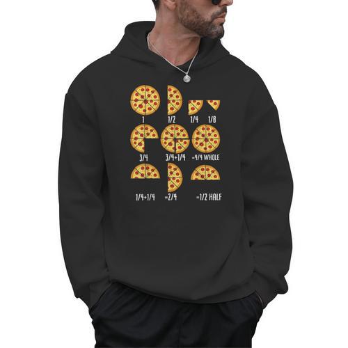 Pizza Slice Fraction Math Teacher Back To School Educational Men Hoodie - teacherstshirts.com