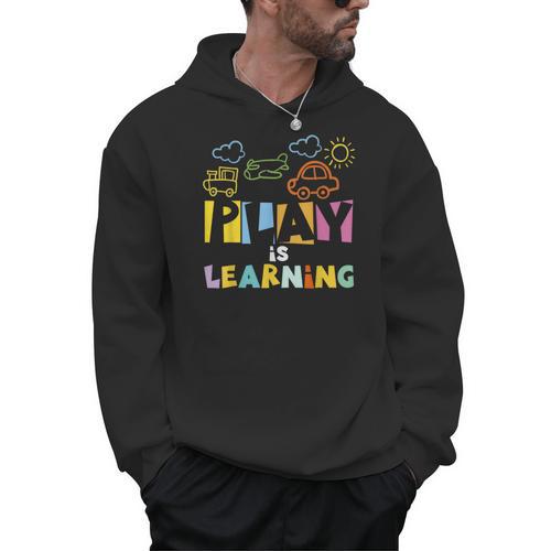 Play Is Learning Design T Designs For Teachers Preschool Men Hoodie - teacherstshirts.com UK