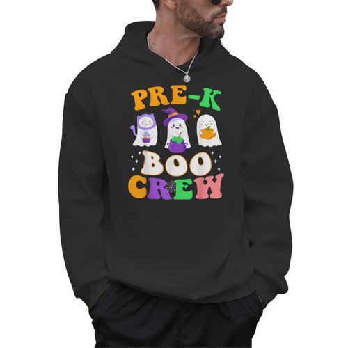 Pre-K Boo Crew Cute Ghost Halloween Costume Teacher Student For Men Women Kids Men Hoodie - teacherstshirts.com
